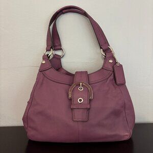 Coach Soho Lynn Purple Leather Hobo Shoulder Bag
